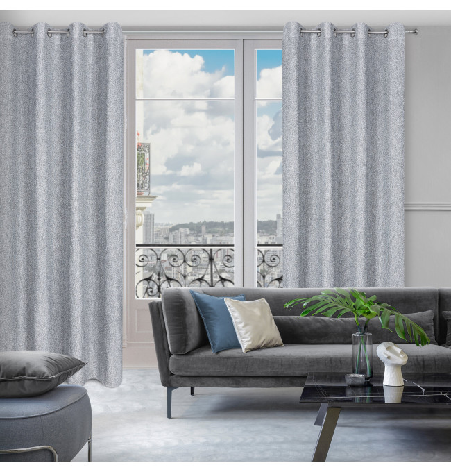 Hotový závěs MEGAN šedý - na průchodkách