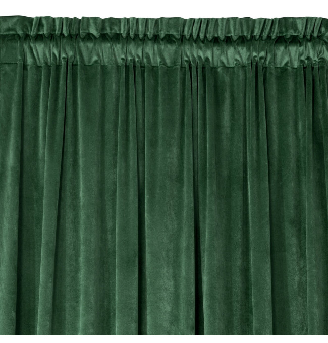 Hotový závěs MELÁNÍ tmavě zelený - na pásce