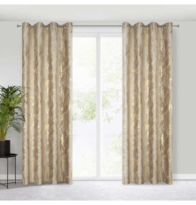 Hotový závěs MELODY béžový - na průchodkách