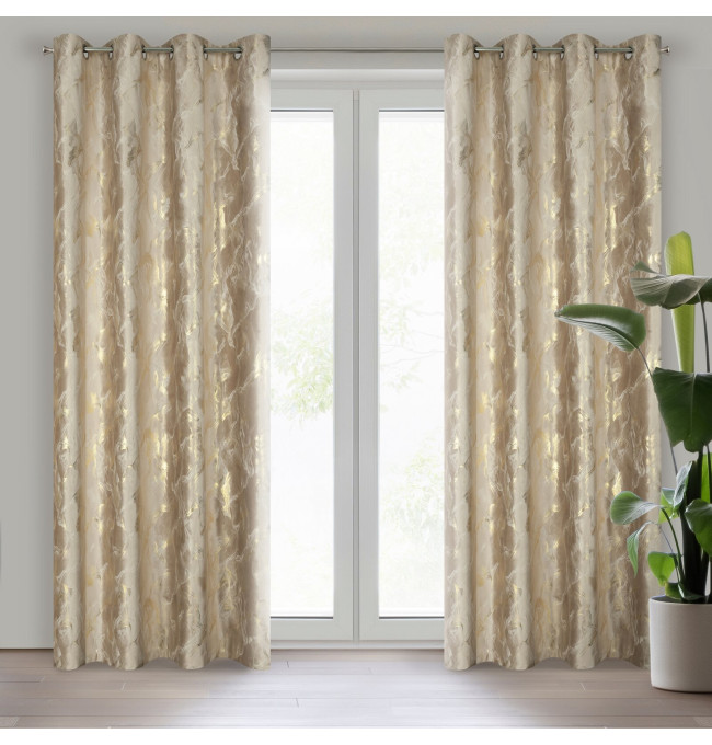 Hotový závěs MELODY béžový - na průchodkách