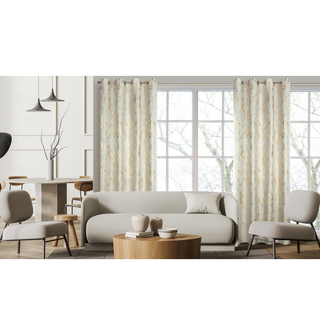 Hotový závěs MELODY krémový - na průchodkách