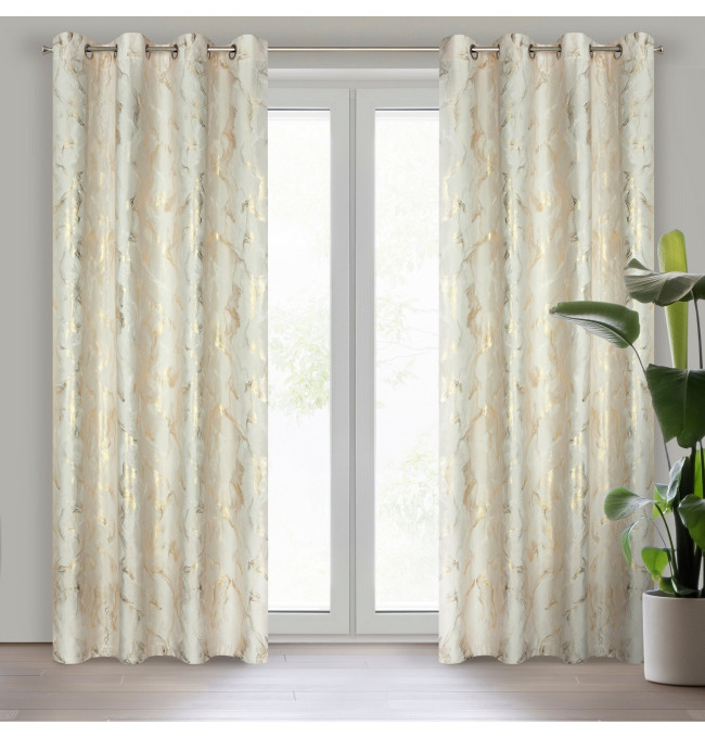 Hotový závěs MELODY krémový - na průchodkách