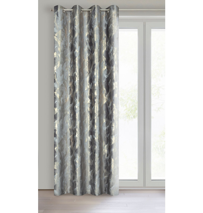 Hotový závěs MELODY ocelový - na průchodkách