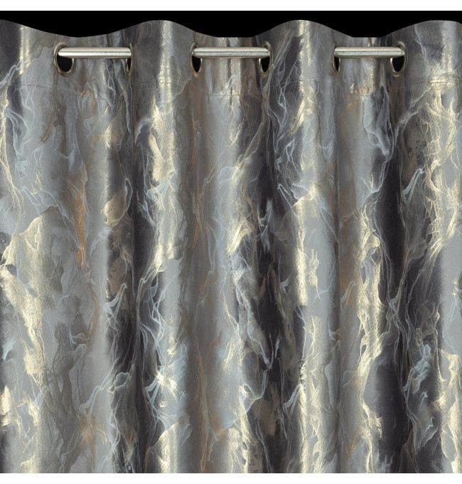 Hotový závěs MELODY ocelový - na průchodkách