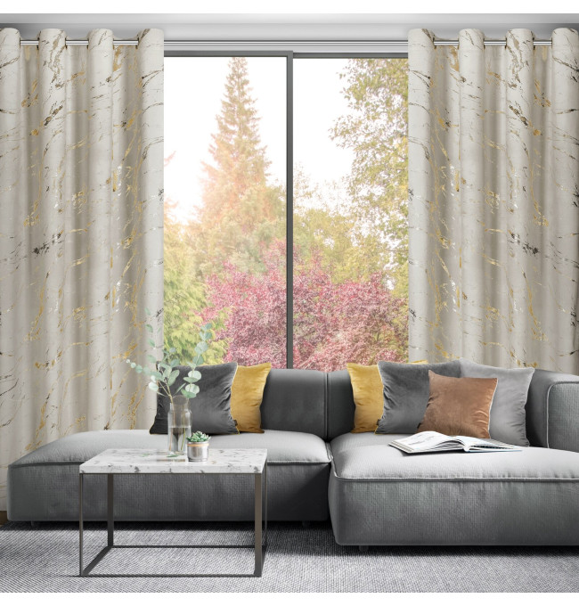 Hotový závěs MOLLY béžový - na průchodkách