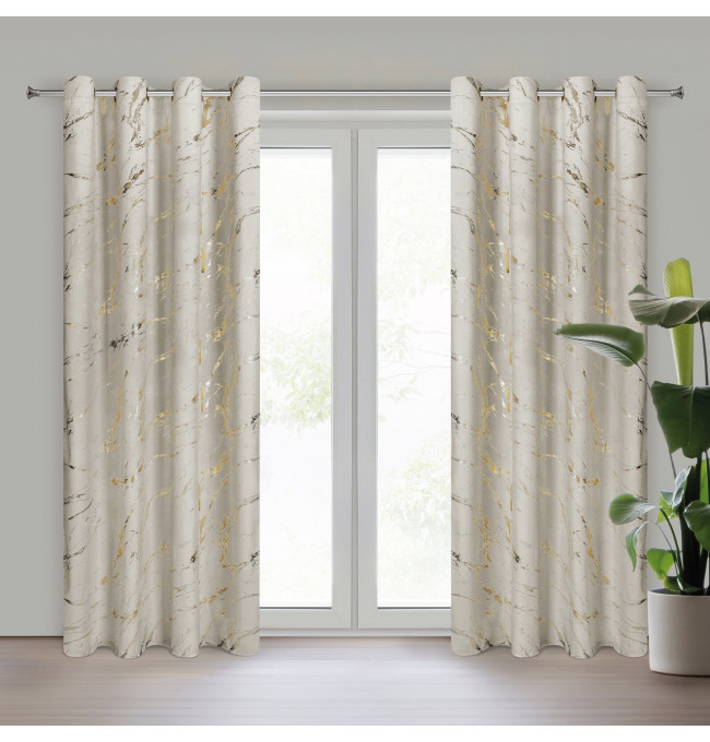 Hotový závěs MOLLY béžový - na průchodkách