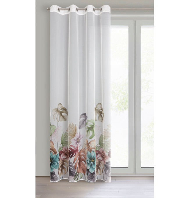 Hotový závěs NIKOLA bílý - na průchodkách