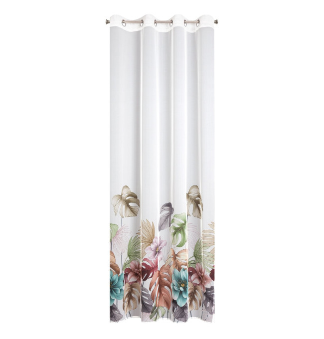 Hotový závěs NIKOLA bílý - na průchodkách