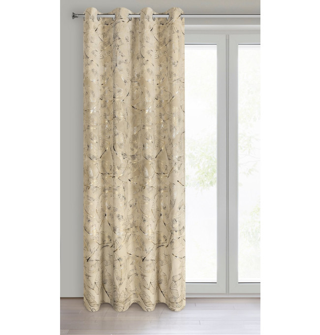 Hotový závěs ODETA béžový - na průchodkách