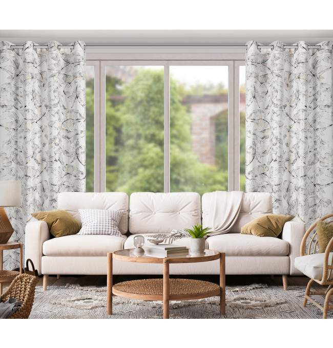 Hotový závěs ODETA bílý - na průchodkách