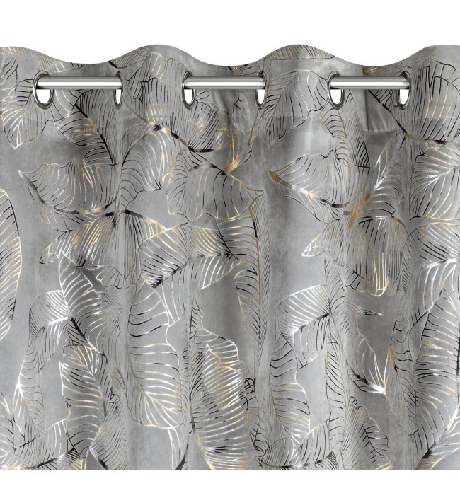 Hotový závěs ODĚTA tmavý ocelový - na průchodkách