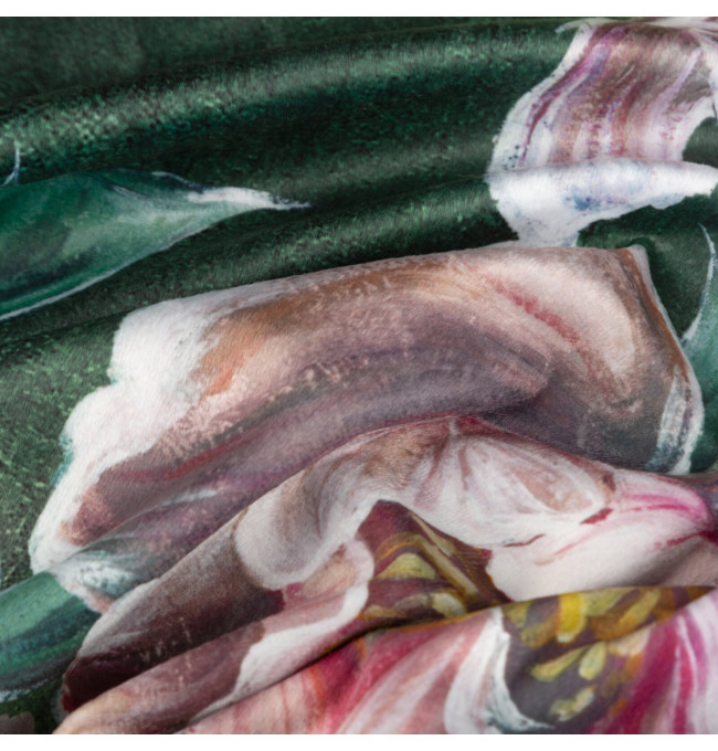 Hotový závěs PALMERA zelený - na pásce