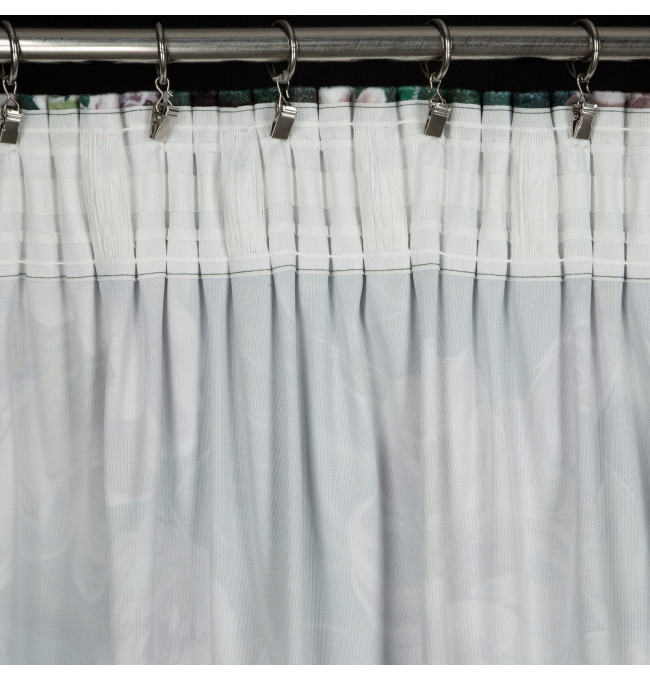 Hotový závěs PALMERA zelený - na pásce