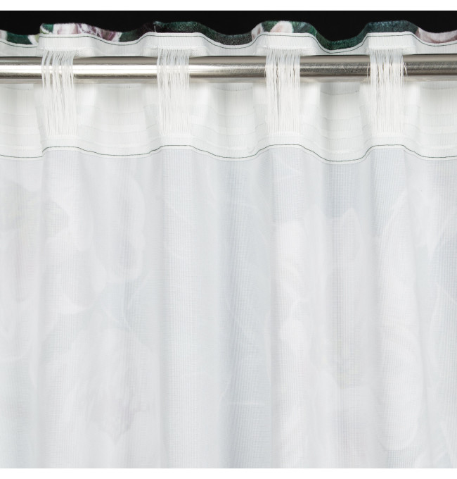 Hotový závěs PALMERA zelený - na pásce