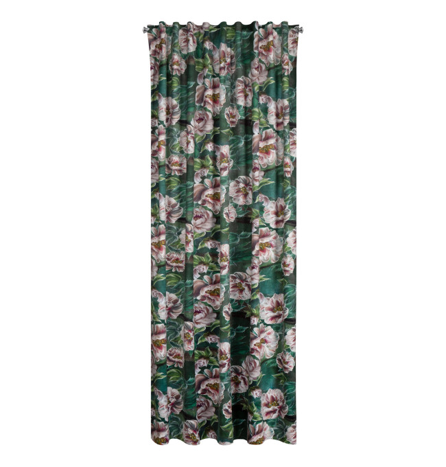 Hotový závěs PALMERA zelený - na pásce