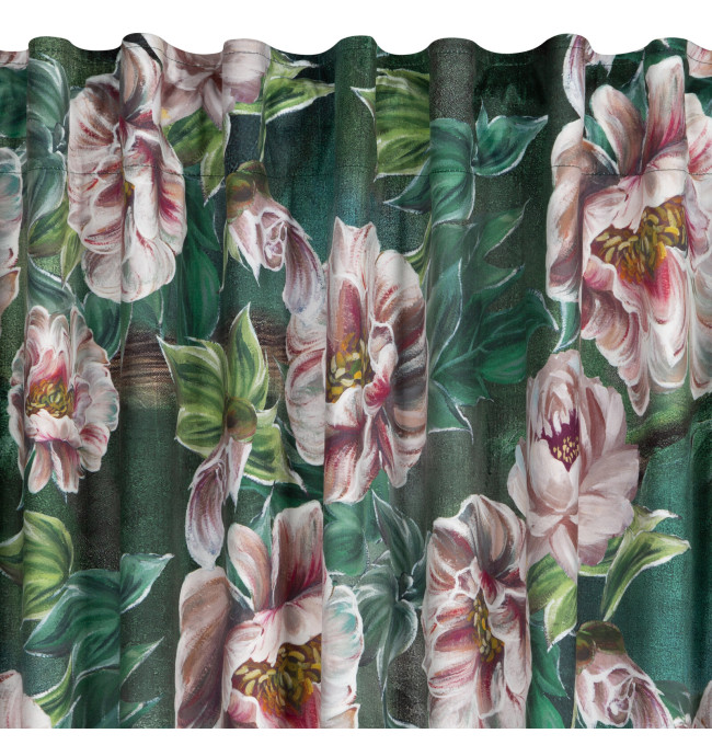 Hotový závěs PALMERA zelený - na pásce