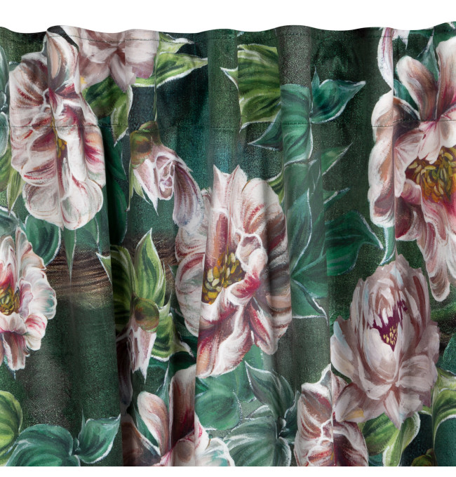 Hotový závěs PALMERA zelený - na pásce