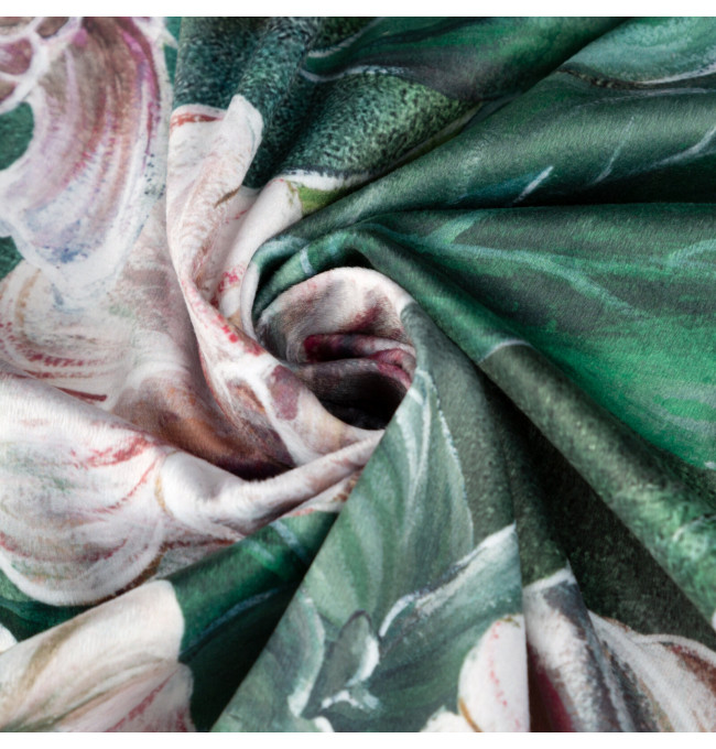 Hotový závěs PALMERA zelený - na pásce