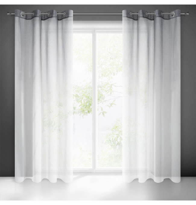 Hotový závěs RAVIA bílý - na průchodkách