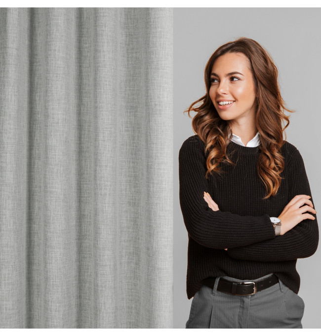 Hotový závěs ROMA šedý - na průchodkách