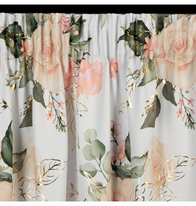 Hotový závěs ROSE na pásce - bílý