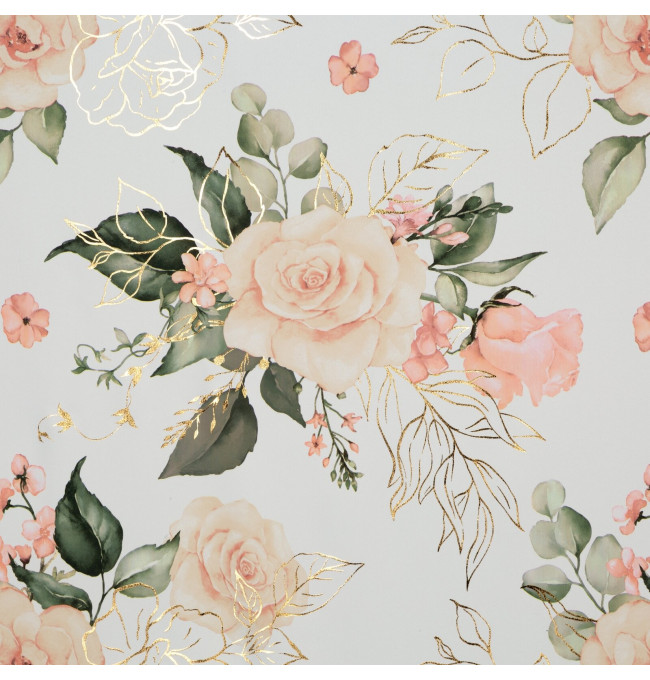 Hotový závěs ROSE na pásce - bílý