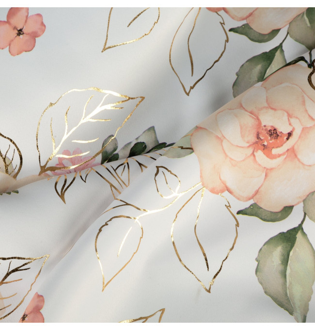 Hotový závěs ROSE na pásce - bílý