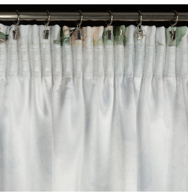 Hotový závěs ROSE na pásce - bílý