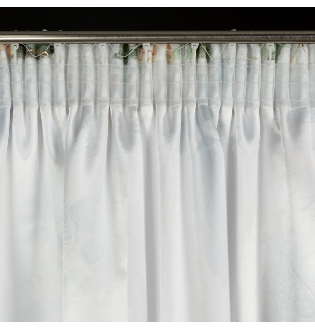 Hotový závěs ROSE na pásce - bílý