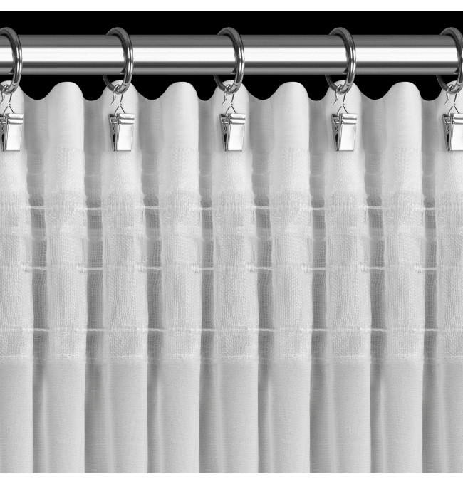 Hotová záclona ROSES 8 bílý - na pásce