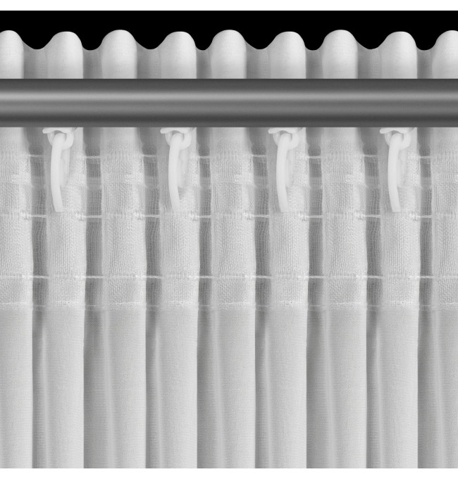 Hotová záclona ROSES 8 bílý - na pásce