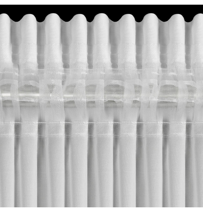 Hotová záclona ROSES 8 bílý - na pásce