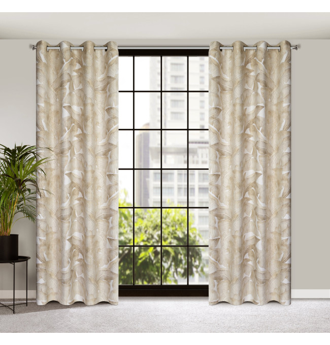 Hotový závěs SAMIRA bílý/béžový - na průchodkách