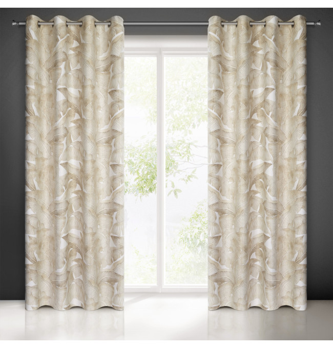 Hotový závěs SAMIRA bílý/béžový - na průchodkách