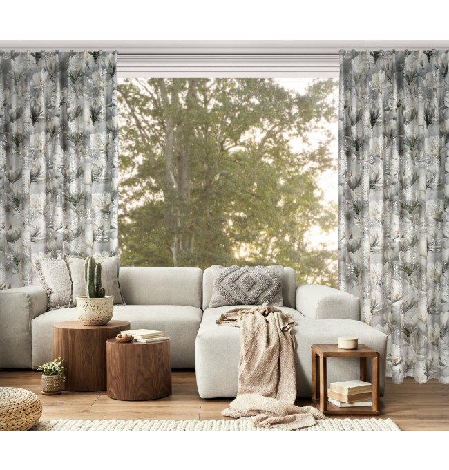 Hotový závěs SANDY ocelový - na pásce