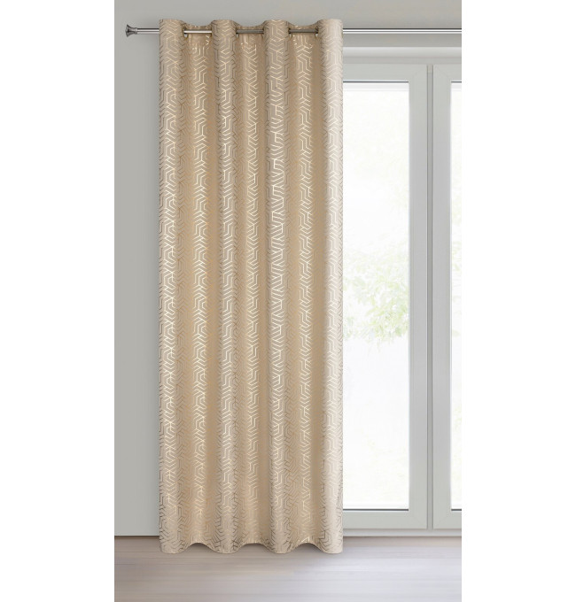 Hotový závěs SEMI cappuccino / šampaňské - na průchodkách