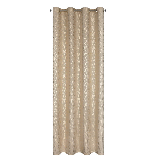 Hotový závěs SEMI cappuccino / šampaňské - na průchodkách