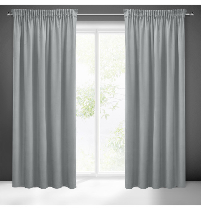 Hotový závěs PIERRE CARDIN SIBEL šedý na pásce