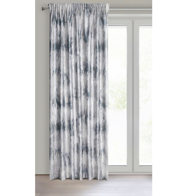 Hotový závěs TINA stříbrný - na pásce