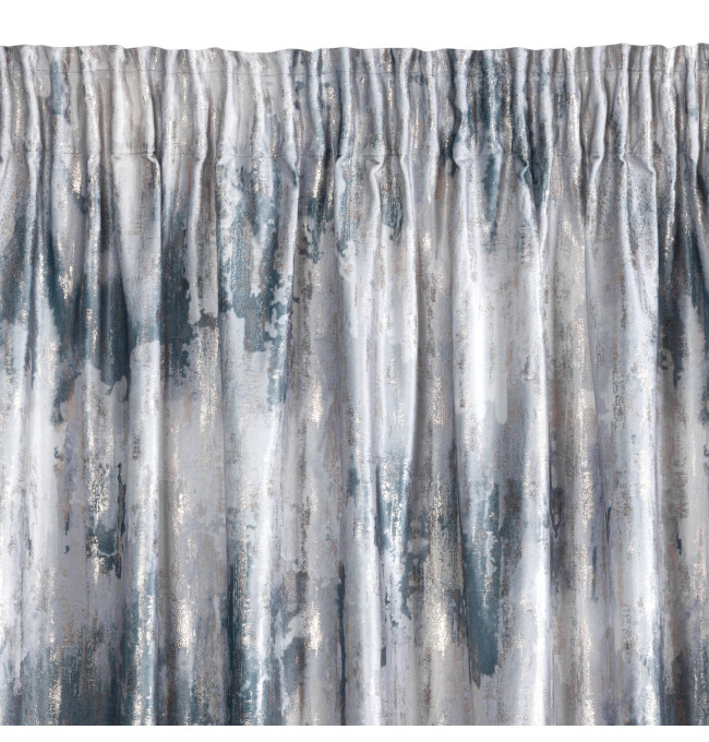 Hotový závěs TINA stříbrný - na pásce