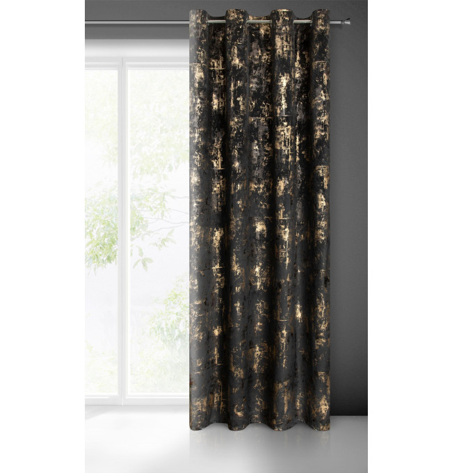 Hotový závěs TONIA černý - na průchodkách