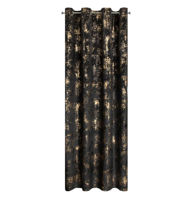 Hotový závěs TONIA černý - na průchodkách