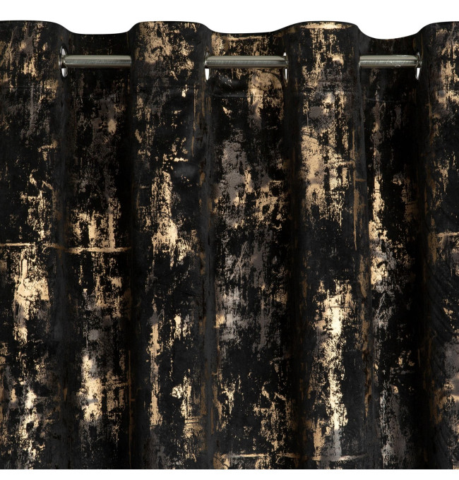 Hotový závěs TONIA černý - na průchodkách