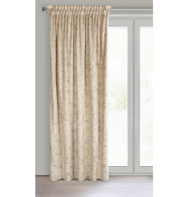 Hotový závěs TULIA béžový - na pásce