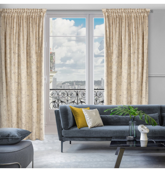 Hotový závěs TULIA béžový - na pásce