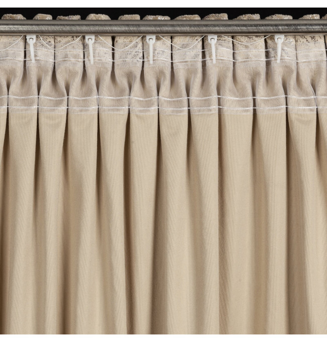 Hotový závěs TULIA béžový - na pásce