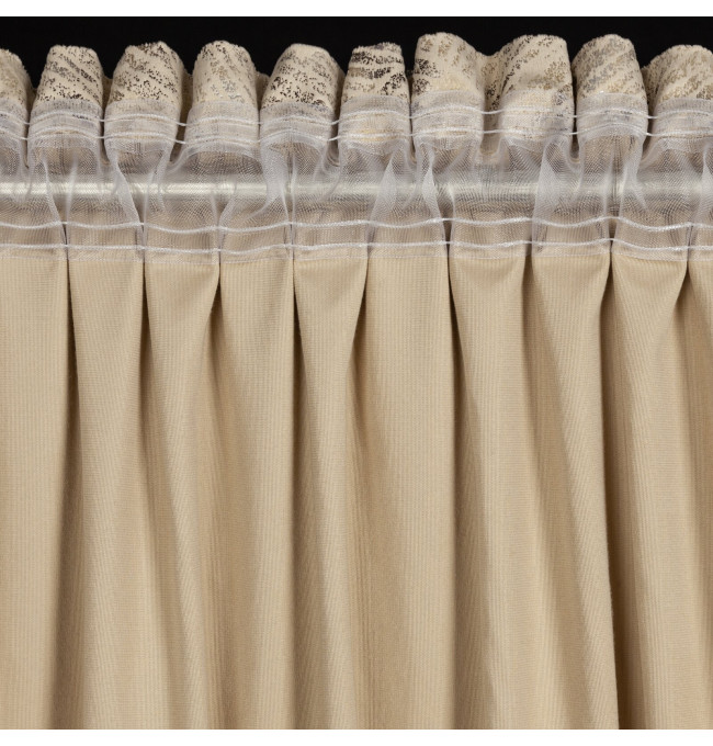 Hotový závěs TULIA béžový - na pásce