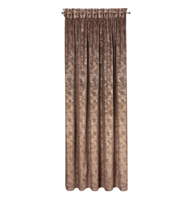 Hotový závěs TULIA hnědý - na pásce