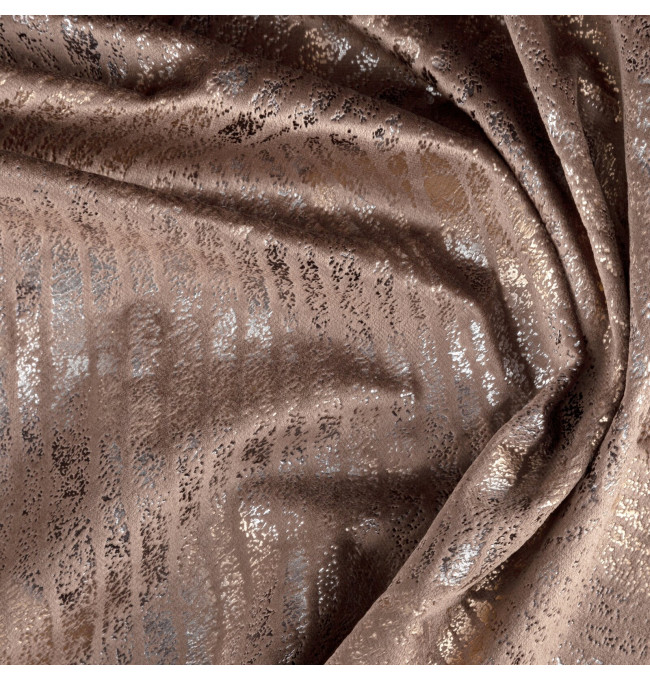 Hotový závěs TULIA hnědý - na pásce