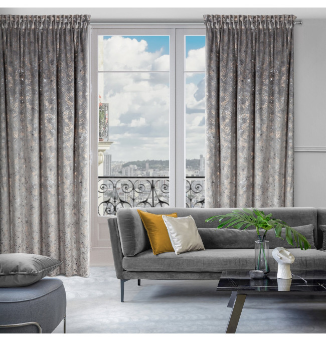 Hotový závěs TULIA ocelový - na pásce